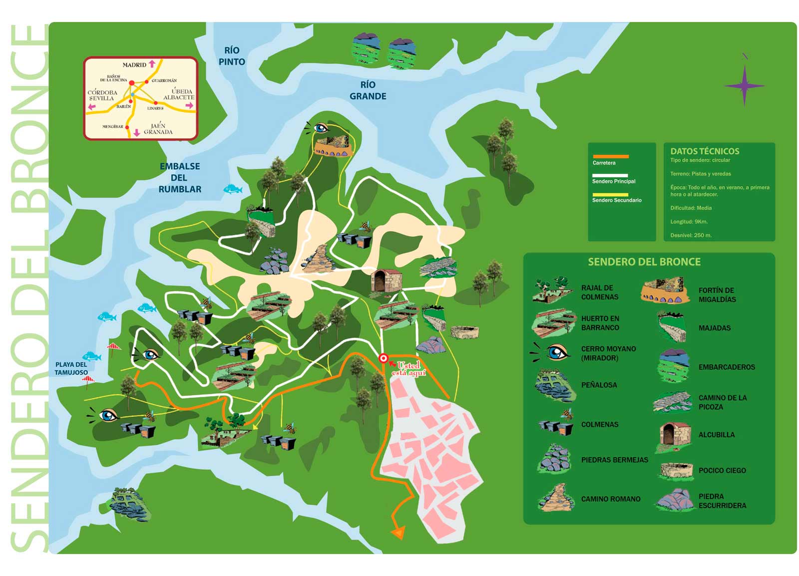 mapa-ruta-Del-Bronce-Sierra-de-Andujar