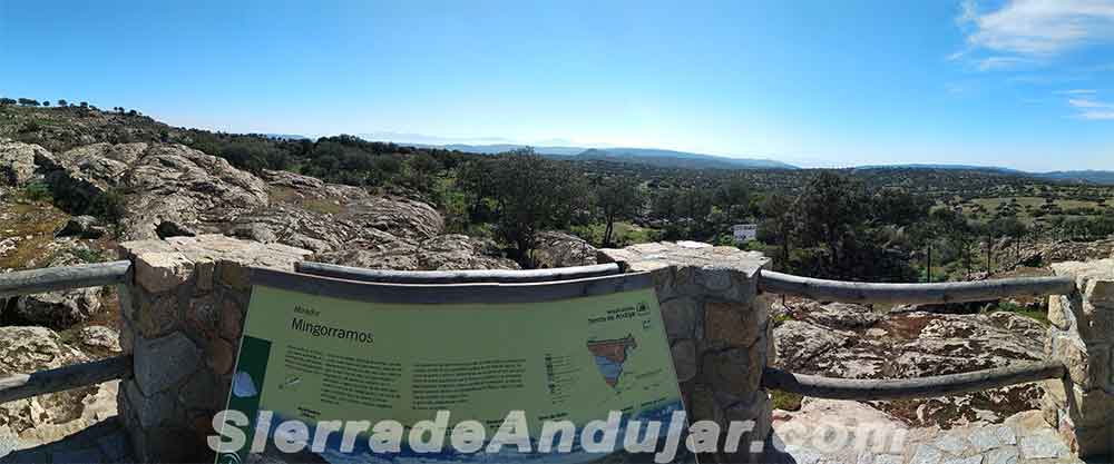 Panorámica mirador Sierra de Andújar Mingorramos